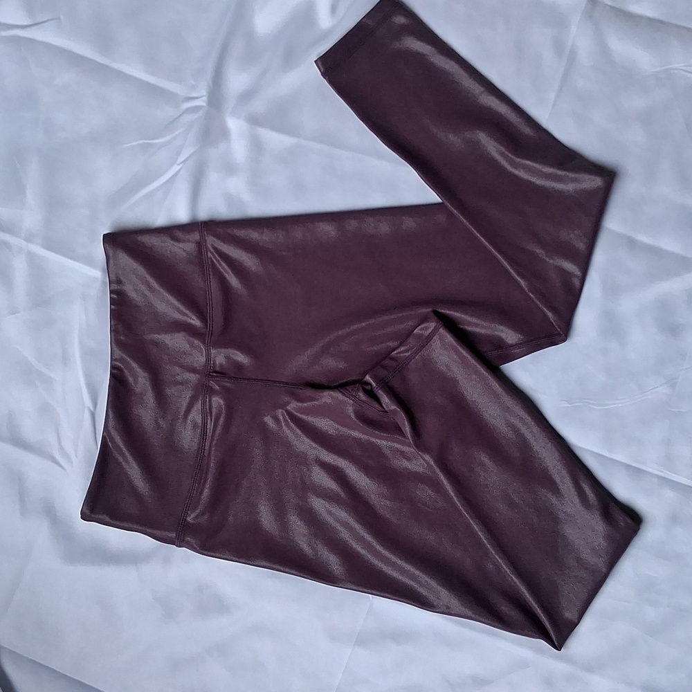 ZYIA Burgundy High-Waisted Leggings Size 2